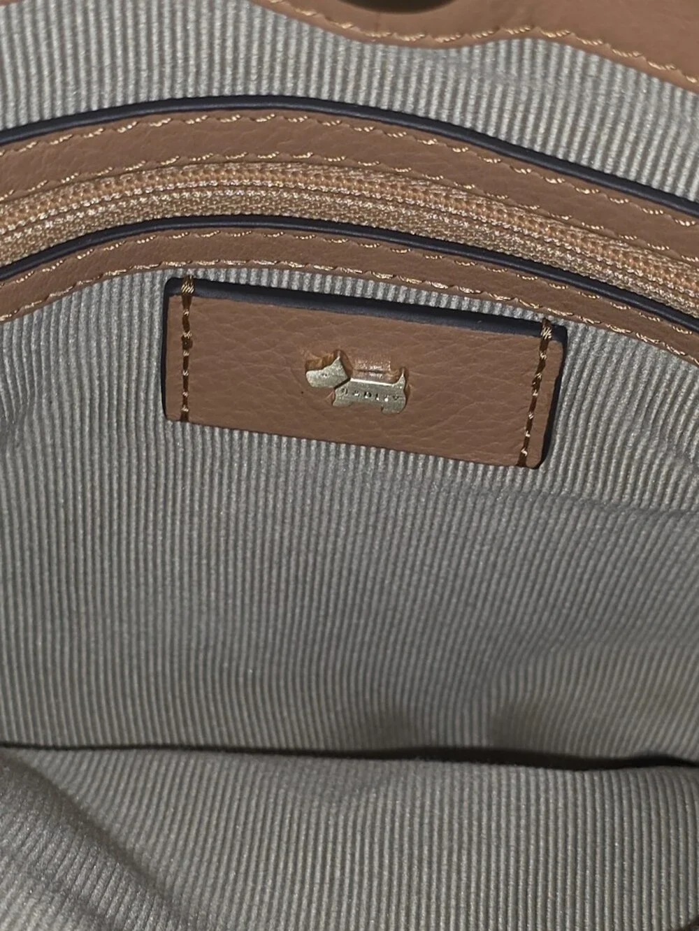 RADLEY LONDON Tan Leather Baylis Zip Top Multiway Shoulder Bag